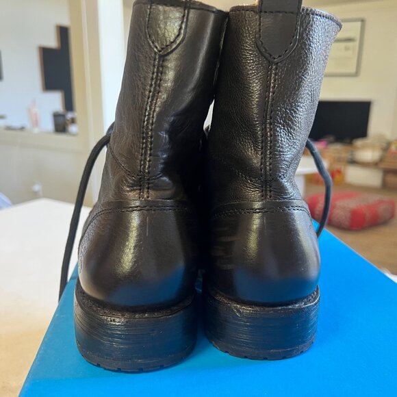 John Fluevog Blake Living Lace Up Derby Combat Boots M8 W10 - Picture 5 of 6